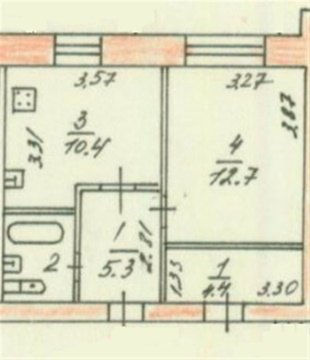 1-к квартира, 1/5 эт., 31м²