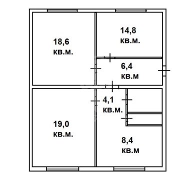 3-к квартира, 1/3 эт., 76м²