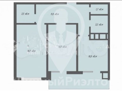 2-к квартира, 8/24 эт., 70м²