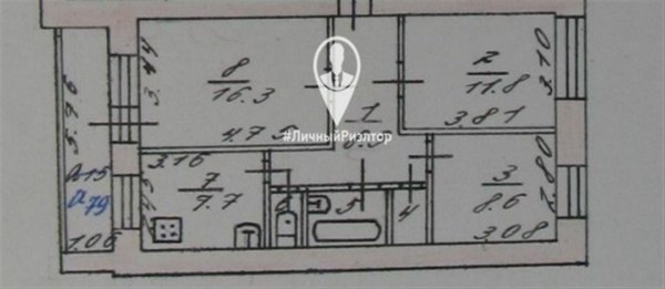 3-к квартира, 3/5 эт., 58м²