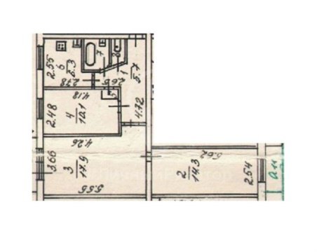 3-к квартира, 2/5 эт., 57м²