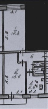 2-к квартира, 5/5 эт., 47м²