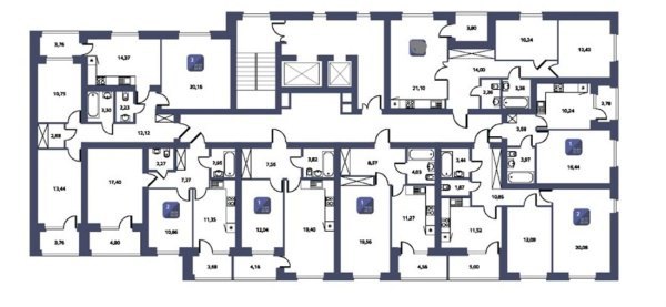 3-к квартира, 13/14 эт., 67м²