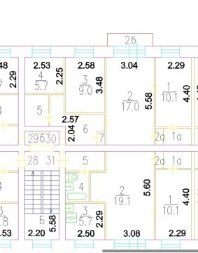 3-к квартира, 3/5 эт., 54м²