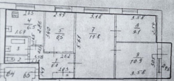 4-к квартира, 4/5 эт., 63м²