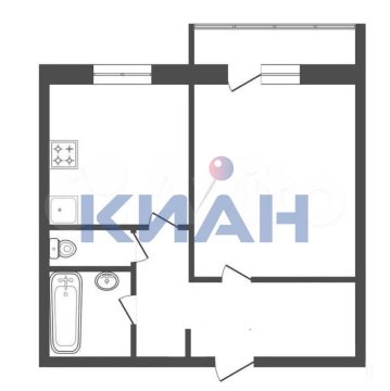 1-к квартира, 8/10 эт., 41м²