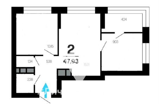 2-к квартира, 13/21 эт., 47м²