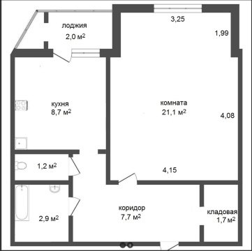 1-к квартира, 7/9 эт., 45м²