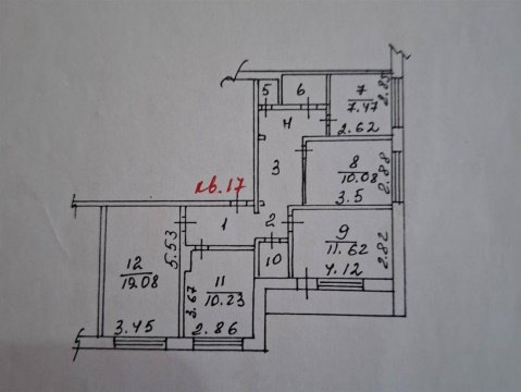 4-к квартира, 6/9 эт., 83м²