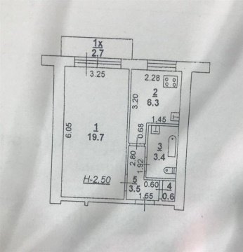 2-к квартира, 4/9 эт., 43м²