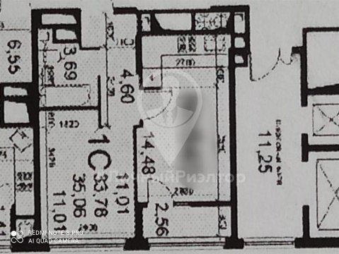 1-к квартира, 19/25 эт., 36м²